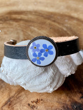 Load image into Gallery viewer, Leather Forget Me Not Bracelet
